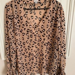 A New Day Cheetah Print Blouse